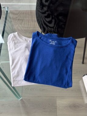 The Children's Place Blue & White Crewneck Tee Duo